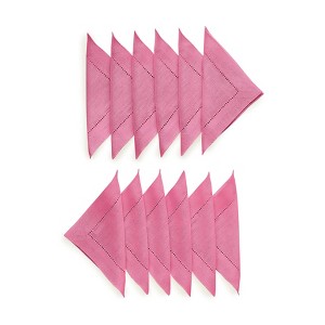 Solino Home Linen Classic Hemstitch Cocktail Napkins - 1 of 4