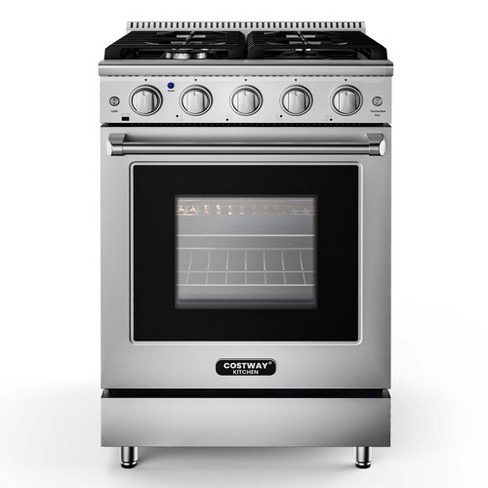 Costway 24 Inches Natural Gas Range Freestanding With 4 Burners Cooktop ...