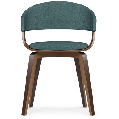 Calinda Light Turquoise Blue Upholstered Bentwood Dining Chair