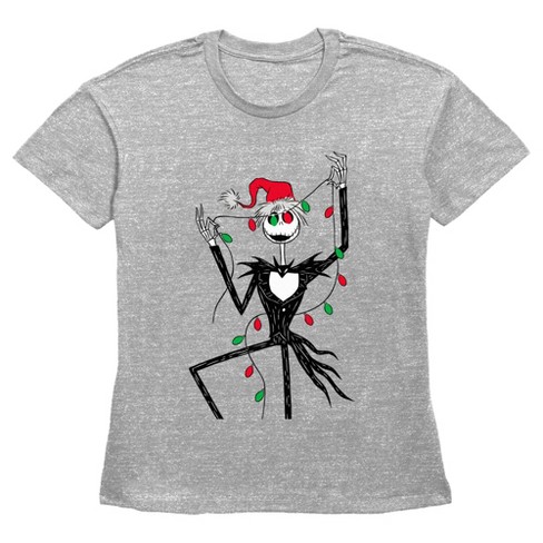 Women's The Nightmare Before Christmas Jack Christmas Lights T-Shirt - image 1 of 3