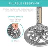 Best Choice Products Outdoor Rustic Pedestal Bird Bath Accent for Garden, Yard w/ Fleur-de-Lis Accents - 3 of 4