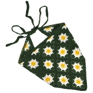 Unique Bargains Women's Classic Cute Hollow Triangle Headwrap 21.06"x10.63" Green 1 Pc - 1 of 4