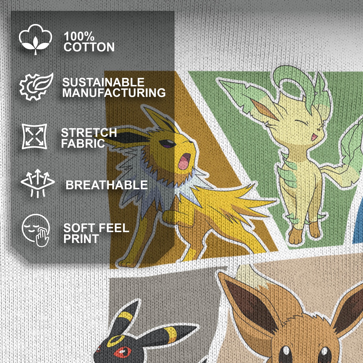 Футболка Pokemon All About Eevee Eeveeloution T-Shirt - White для девочек, цвет: Белый — фото 4
