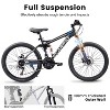 BestParts 26 Inch Mountain Bike for Adults Teens, 21-Speed Dual Suspension MTB Bicycle with Disc Brakes, Outdoor Commuting Trail Use, Black - 2 of 4