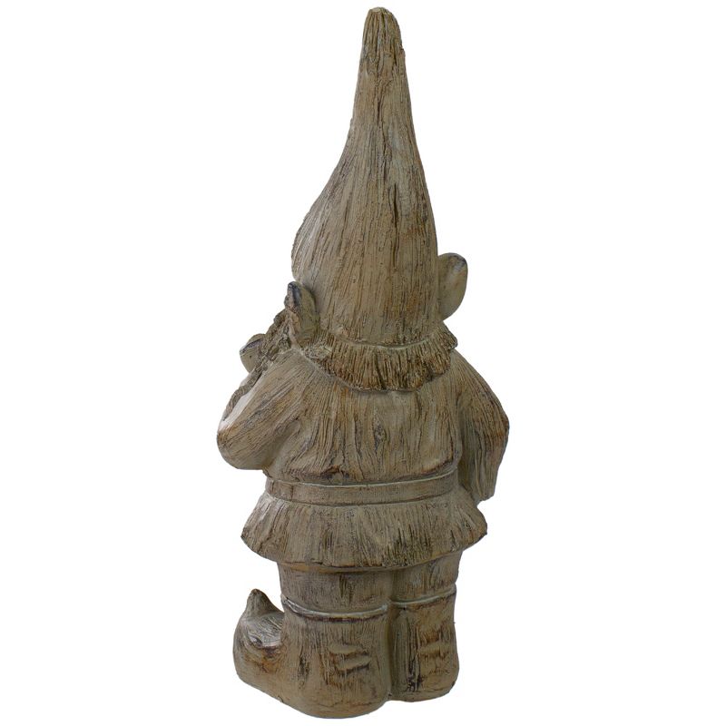 Northlight 17.75" Gray Standing Gnome Outdoor Garden Statue, 5 of 6