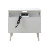 Margery Mid-century Modern 2 - Drawer Nightstand with  Built-In Outlets Set of 2| HULALA HOME - 4 of 4