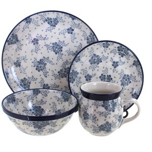 Blue Rose Polish Pottery Ceramika Artystyczna Dinnerware (16 PC) - 1 of 1