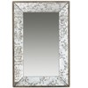 CAVINAS Square Wall Mirrors with Metal Frame,Wall-Mounted Mirror with Floral Accents,Decorative Mirror for Bathroom,Living Room - 3 of 4