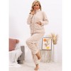 cheibear Women's Flannel Long Sleeve Soft Winter Warm Rabbit Pattern Pajama Sets with Pockets - 2 of 4