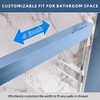60x75-Inch Contemporary Double Panel Shower Door with Matte Silver Robust Frame and Aluminum Alloy Square Profile - 3 of 4