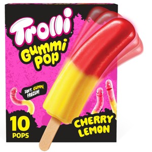 Trolli Gummi Frozen Pop Cherry Lemon - 16.5 fl oz/10ct - 1 of 4