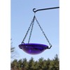 12.5" Crackle Glass Hanging Birdbath Bowl Cobalt Blue - Achla Designs: Hand-Blown, Weather-Resistant, No Assembly Required - 2 of 3