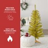 4FT Pre-Lit Christmas Tree, Small Artificial Xmas Tree with 50 UL Lights and 122 PVC Tips, Holiday Tree for Office or Indoor Décor - Cuddlewood - 3 of 4