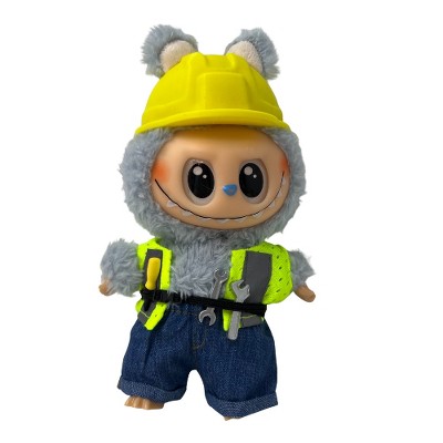 17.5cm Labubu Doll in Construction Worker Outfit – Dress for the Job