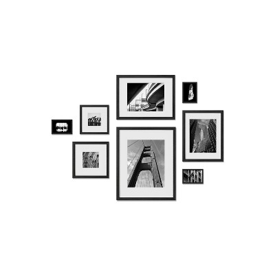 Haus and Hues Dover Gallery Wall Frame Set with Real Glass and Mat