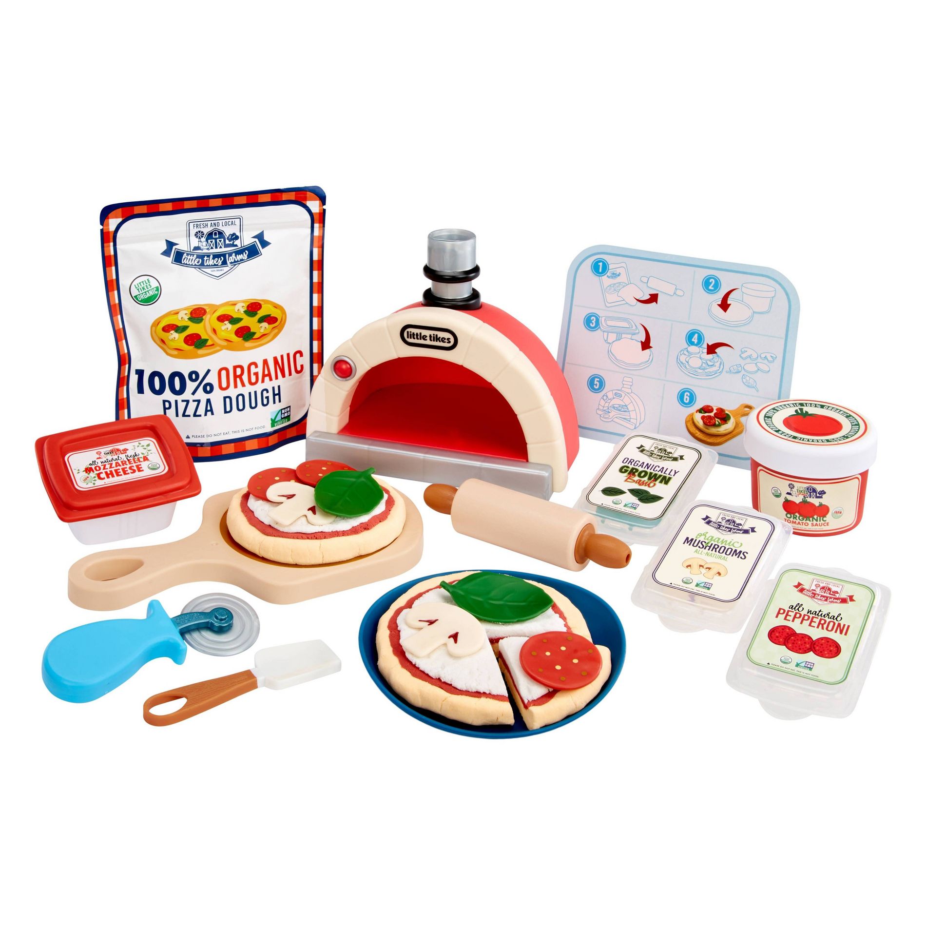 Little Tikes Creative Chefs Pizza Kit with Special Make-It Mix Play Sand 18+ Accessories