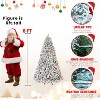 Cesicia Flocked Christmas Tree with Natural Pine Cones & Snowy PVC Tips, Hinged Branches, Stable Metal Stand - 2 of 4