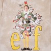 Elf Buddy Wrapped In Christmas Lights Movie Logo Adult Unisex Cloud Wash Crew Neck Short Sleeve T-shirt - 4 of 4