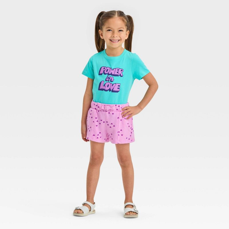 Toddler Girls' Hearts Shorts - Cat & Jack™ Purple, 4 of 5