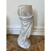 Slickblue Elegant Cement Lady Skirt Planter – Stylish Planter with Unique Skirt Design, 5.9” x 5.9” x 15” - 3 of 4