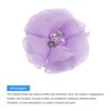 Unique Bargains Artificial Rhinestone Chiffon Flower Heads 12 Pcs Light Purple - 4 of 4