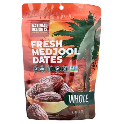 Natural Delights, Fresh Medjool Dates, Whole, 8 oz