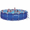 Intex 28253EH 18ft x 48in Metal Frame Swimming Pool Set with 120V 1,500 GPH Cartridge Filter Pump, 6 Filter Cartridges, Ladder, and Ground Cloth - 3 of 4