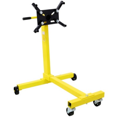 Syemin Lift Jacks Rotating Engine Stand, Coyote Engine Stand Rotating Stand, Stands Engine Test Run Stand, Yellow, 32.5"*8.7"*7.6"
