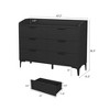 Nasitip 6-Drawer Dresser for Bedroom, 47.2in Wide Drawer Dresser-Wooden Closet Storage Chest for Living Room - 3 of 4