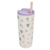 Zak Designs 20 fl oz Stainless Steel Straw Tumbler - 4 of 4