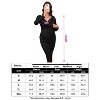Coolmee Women Vintage Maternity V Neck Smocked Chest Tie Long Sleeve Slim Wrap Midi Dress For Photoshoot Baby Shower - 4 of 4