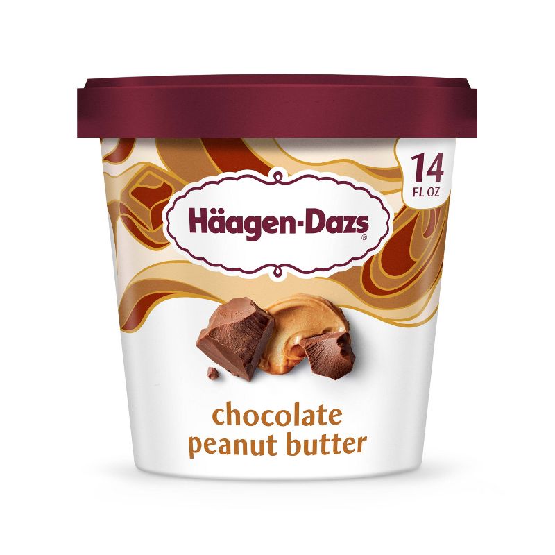 Haagen Dazs Chocolate Peanut Butter Ice Cream - 14oz, 1 of 9
