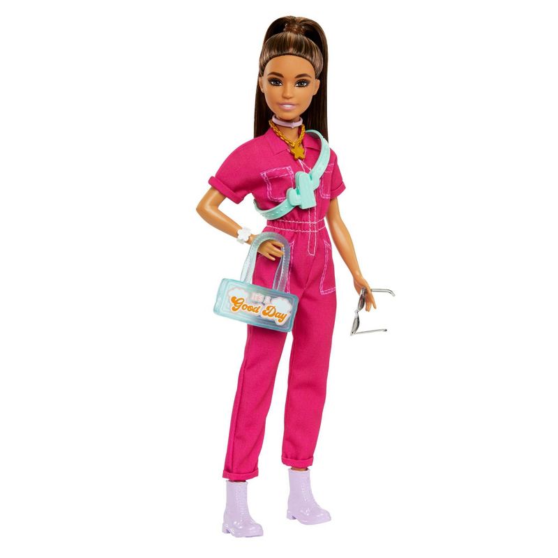 Barbie Doll in Trendy Pink Jumpsuit with Accessories and Pet Puppy (Target Exclusive), 1 of 9