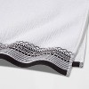 Diamond Border Terry Hand Towel Black/White - Threshold™