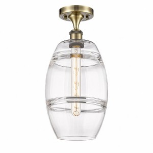 Vaz - 1 Light Semi-Flush Mount In Industrial Style-11.13 Inches Tall and 8 Inches Wide - 1 of 1
