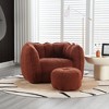 NicBex Bean Bag Chair,Beanbag Chair with Footstool,Adult Lounge Sofa with High Resilient Foam,Comfy Chair for Living Room Bedroom - 2 of 4