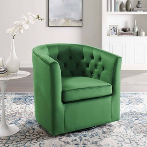 Prospect Tufted Performance Velvet Swivel Armchair - Modway - 1 of 4