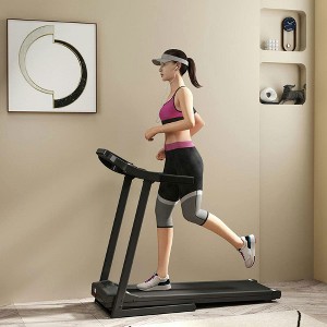 Resenkos Folding Treadmill, 1.5HP Electric Motorised Machine, 7.45 MPH Max Speed, 12 Preset Programs & LED Display, Black - 1 of 4