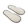 Unique Bargains Thick Linen Slippers Disposable Slippers Beige Brown 1 Pair - 2 of 4