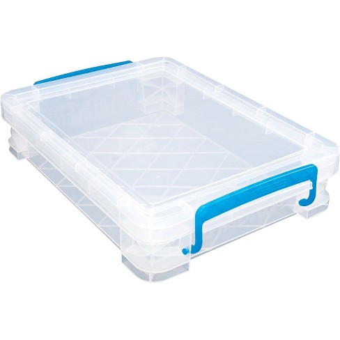 Advantus Super Stacker Divided Storage Box with Blue Tray & Handles