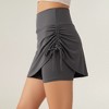 Anna-Kaci Active Women's Ruched Wrap Athletic Skort with Adjustable Side Drawstring and Built-In Shorts for Flexible Active Comfort - 3 of 4