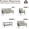 Heynemo Outdoor Patio Furniture Set, 5 Piece Patio Conversation Set with Coffee Table, Metal Furniture Set for Porch Backyard Garden - 4 of 4
