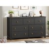3/6/7 Drawer Dresser Chest, MDF Wood Storage Cabinet, White/Black - 4 of 4
