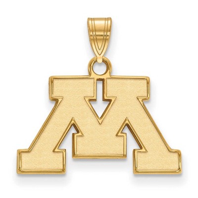 Black Bow Jewelry 14k Yellow Gold Minnesota Golden Gophers NCAA Small Pendant
