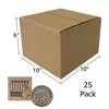 UOFFICE Corrugated Boxes 10" x 10" x 6" Bundle of 25 Shipping Boxes - image 3 of 4