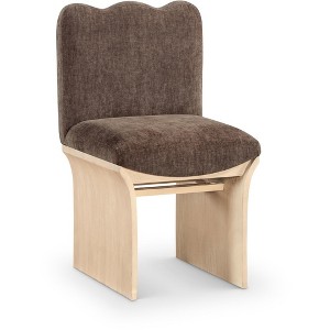 Meridina Furniture,Shaw Brown Chenille Fabric Upholstered Dining Chair - 1 of 4