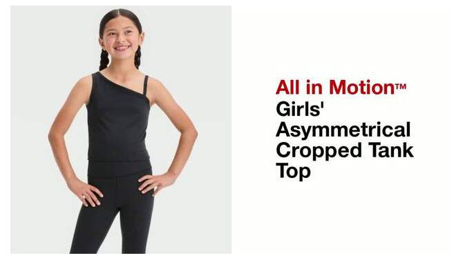 Girls&#39; Asymmetrical Cropped Tank Top - All In Motion™, 2 of 5, play video