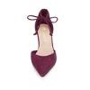 Allegra K Women's Ankle Tie Point Toe High Block Heel Dress Pumps - 3 of 4