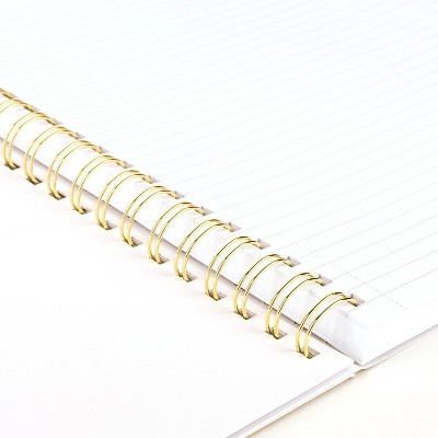 Sugar Paper Essentials 100pg Ruled Notebook 11&#34;x9.625&#34; Spiral White Dot_3