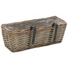 VidaXL Balcony Planter 2 pcs Wicker with PE Lining 15.7 inches - 4 of 4